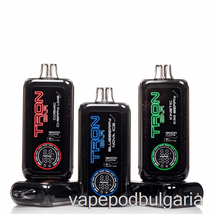 Vape 10000 Дръпки Tron ​​bar 12k Disposable Neon Mint Ice